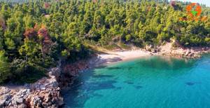 Εύβοια: Η εκπληκτική παραλία των Ελληνικών με το νησάκι του Αγίου Νικολάου (Βίντεο)