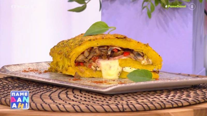 Ρολό πατάτας γεμιστό με τυρί και μπέικον (Βίντεο)