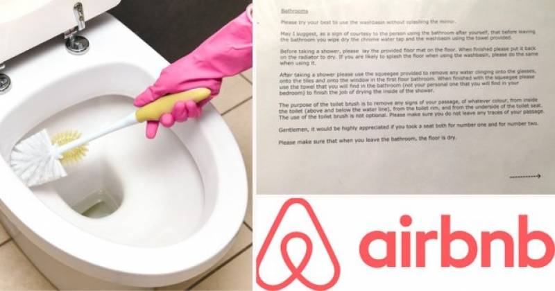 Κανόνες χρήσης της τουαλέτας σε airbnb σπίτι έγιναν viral