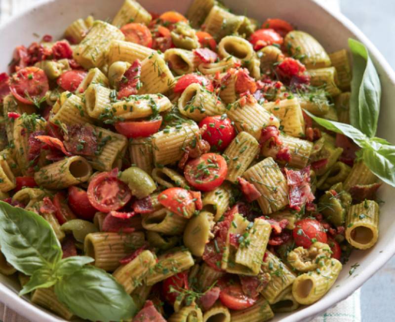Μακαρόνια σαλάτα al pesto - Μια απολύτως ζουμερή συνταγή