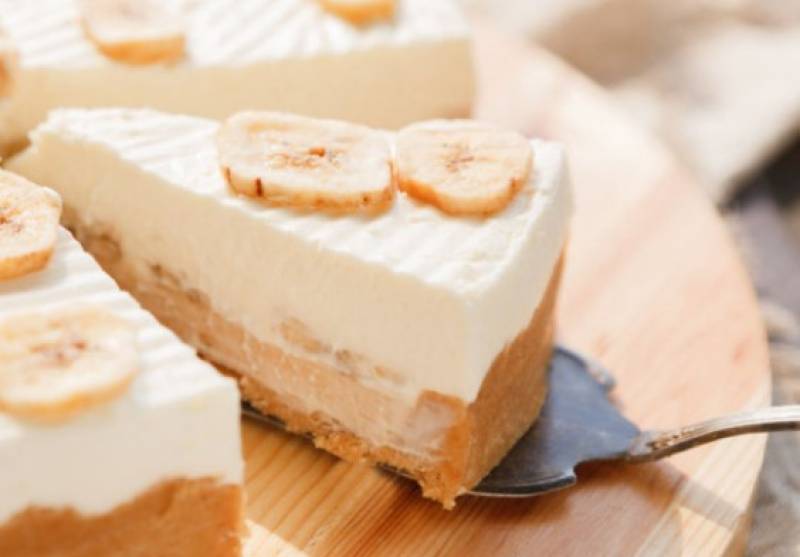 Cheesecake μπανάνα - Με λιγότερη ζάχαρη, αλλά υπέροχη γεύση