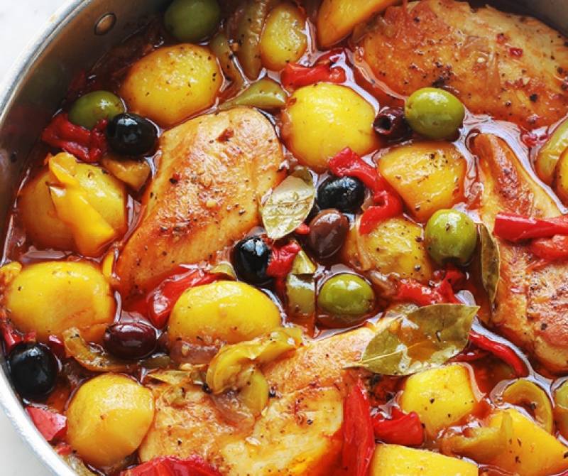 Κοτόπουλο με ελιές - Ένα πολύ υγιεινό πιάτο