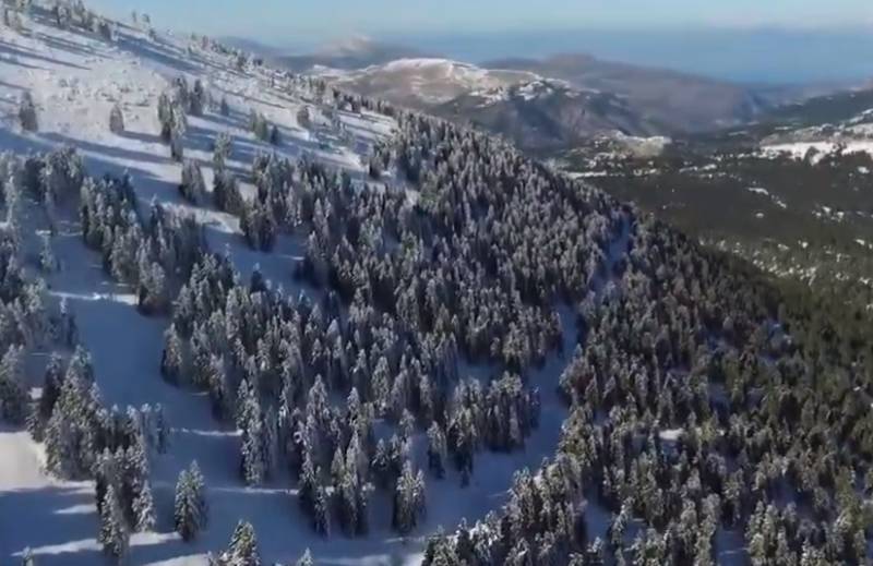 Πτήση με drone στο Χιονοδρομικό κέντρο των Καλαβρύτων (Βίντεο)